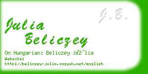 julia beliczey business card